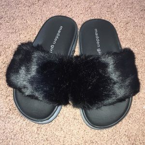 Toddler Girl Light Up Furry Slides